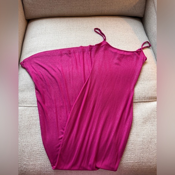 Skims Soft Lounge Shimmer Long Slip Dress - Picture 2 of 6